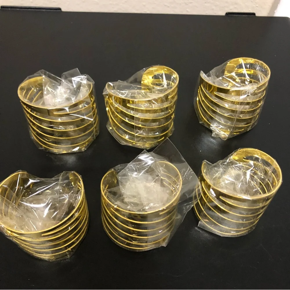 Gold Metal Napkin Ring Holders